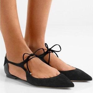 Authentic Jimmy Choo Black Suede Vanessa Flats